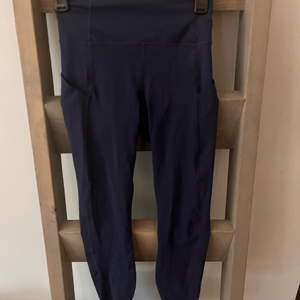 Pure Lux by Fabletics Navy Blue High-Waisted Leggings